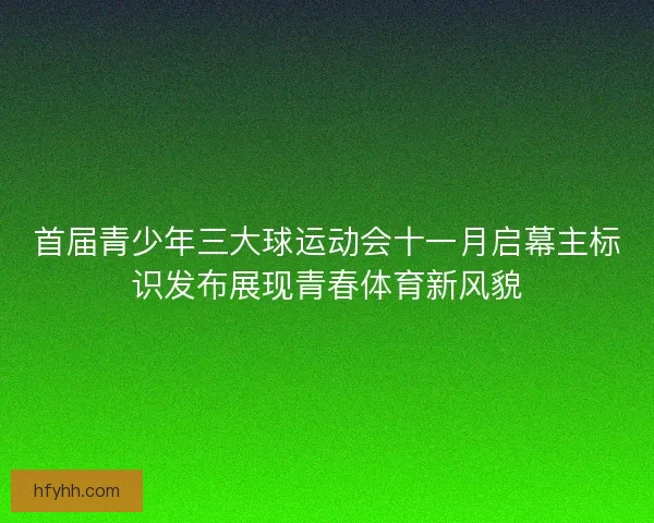 首届青少年三大球运动会十一月启幕主标识发布展现青春体育新风貌