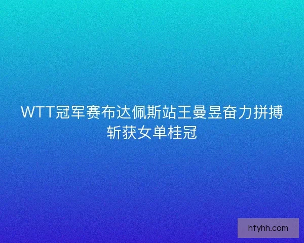 WTT冠军赛布达佩斯站王曼昱奋力拼搏斩获女单桂冠